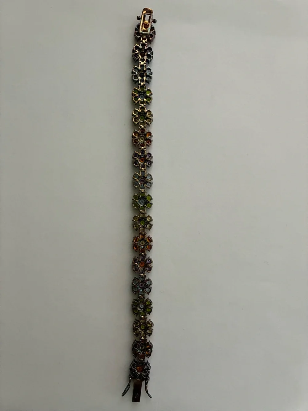 Suzanne Somers 925 Sterling Silver Multi Gemstone Bracelet